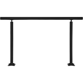 Outdoor Stair Railing Kit, 5 FT Handrails 0-5 Steps, Adjustable Angle Black Aluminum Stair Hand Rail for The Elderly