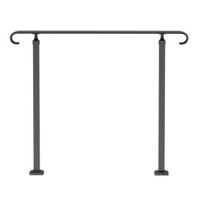 Handrails for Outdoor Steps, Fit 1-3 Steps Wrought Iron Handrail, Outdoor Stair Railing, Adjustable Front Porch Hand Rail