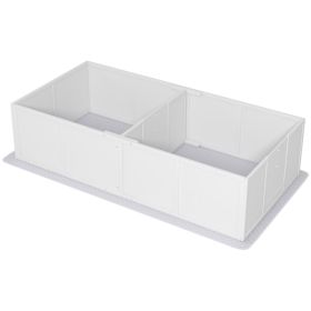 Whelping Box for Dogs and Puppies w/ Waterproof Pee Pad & Adjustable Door for Medium, Small Dogs, 77" x 38" x 19" (Option: White-1060x580x210 mm)