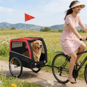 Dog bike trailer, pet bike bike holder (Color: Red)